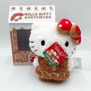 Hello Kitty 10" Christmas Hugger Pillow Plush Gingerbread House Holiday Gift Box